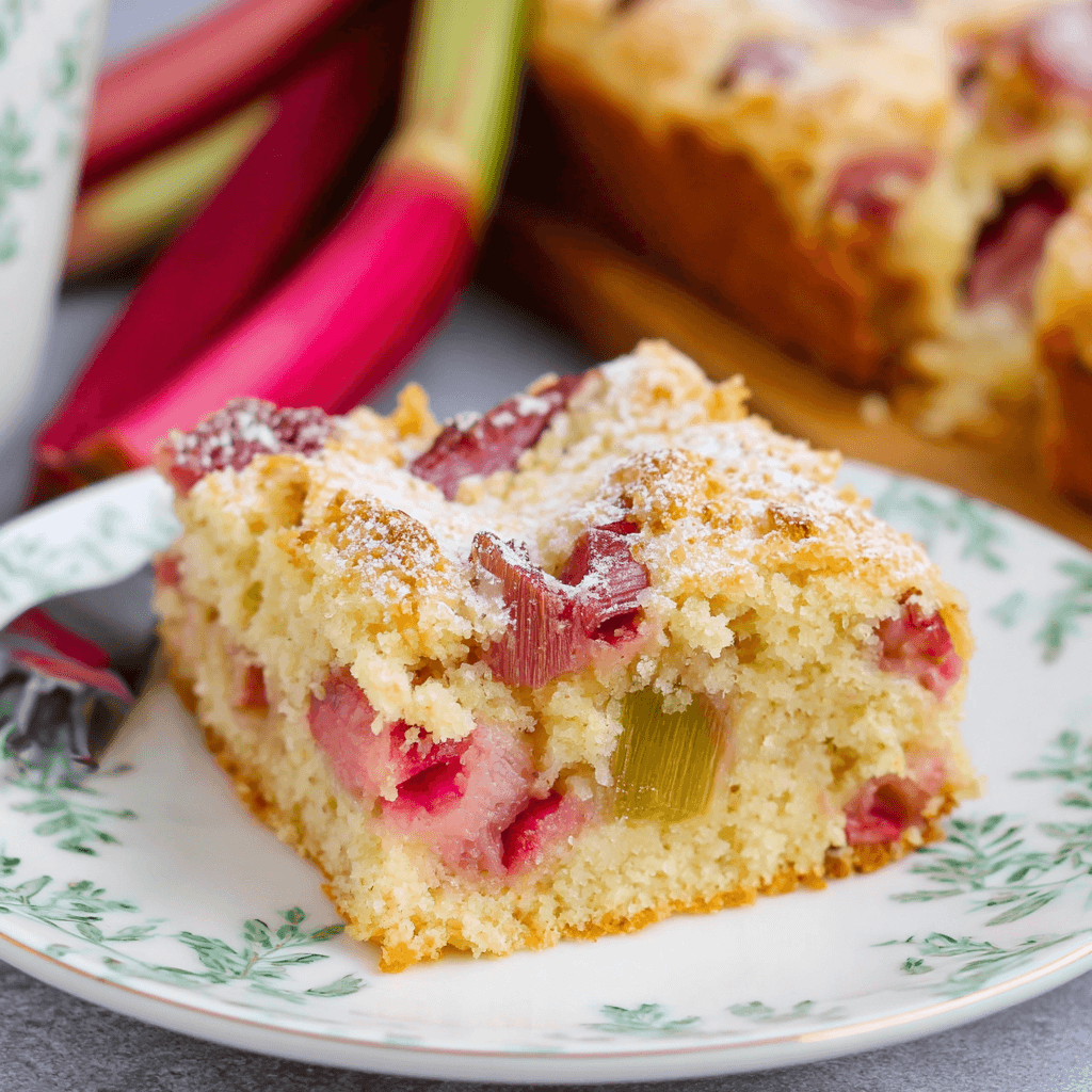Stary przepis na ciasto z rabarbarem – puszyste, maślane i bez zakalca!🍰🩷