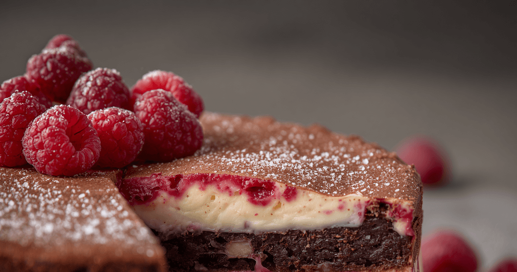 Sernikobrownie z malinami – ciasto, które rozpływa się w ustach